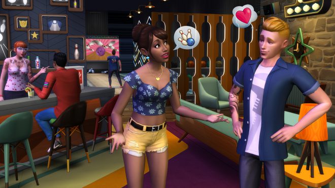 The Sims 4 Simy Kręgielnia akcesoria wystrój